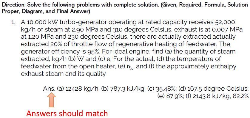 Solved Direction: Solve the following problems with complete | Chegg.com