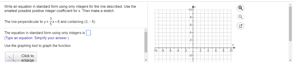 Solved Write an equation in standard form using only | Chegg.com