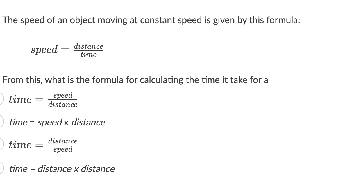 speed formula
