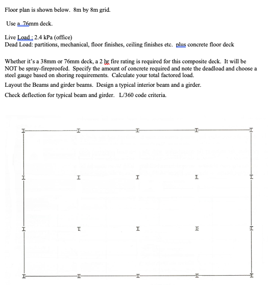 Floor Plan Is Shown Below 8m By 8m Grid Use A 76