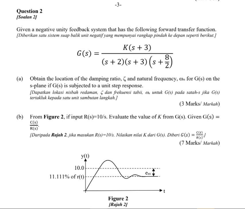 Solved -3- Question 2 Soalan 21 Given a negative unity | Chegg.com