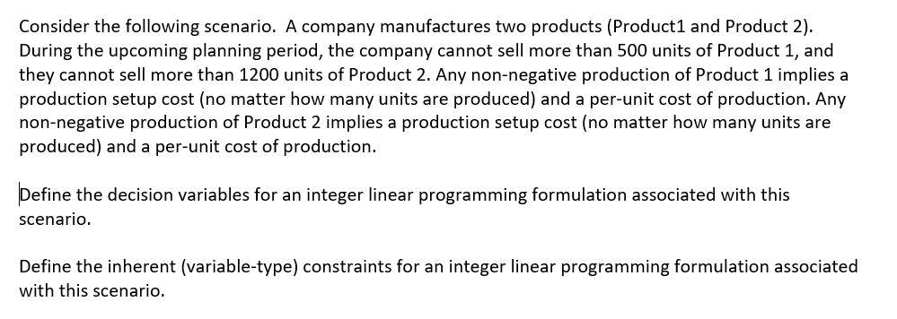 Solved Consider The Following Scenario. A Company | Chegg.com