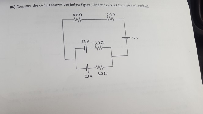 Solved 6) Consider The Circuit Shown The Below Figure. Find | Chegg.com