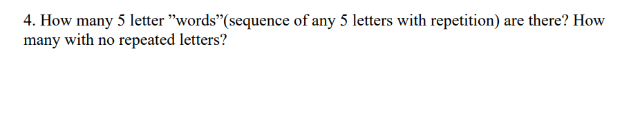 recurring sequence 5 letters