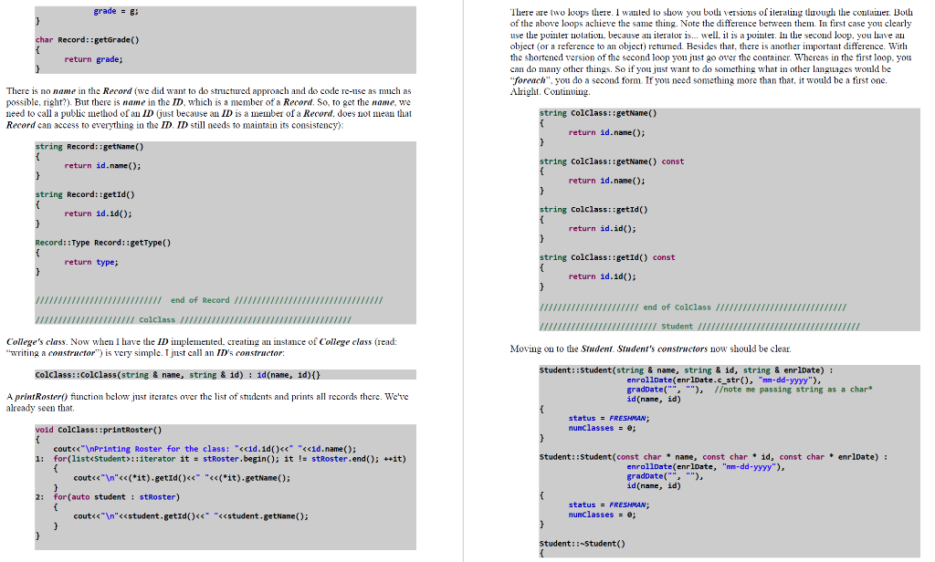 Random College Coding In my lecture I gave a code for the small College | Chegg.com