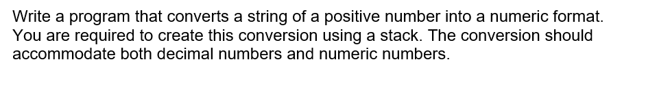 Solved Write a program that converts a string of a positive | Chegg.com