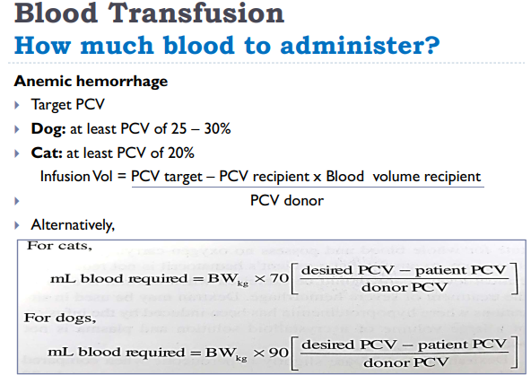 how do you calculate blood volume in dogs