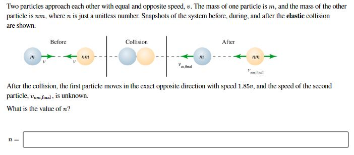 Solved Two Particles Approach Each Other With Equal And | Chegg.com