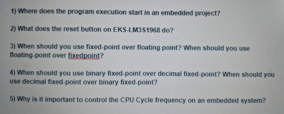 Solved 1) Where does the program execution start in an | Chegg.com