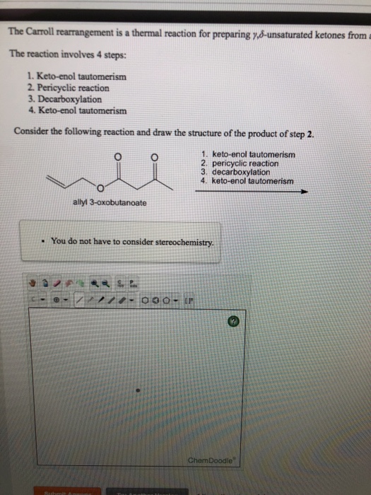 Solved The Carroll rearrangement is a thermal reaction for | Chegg.com