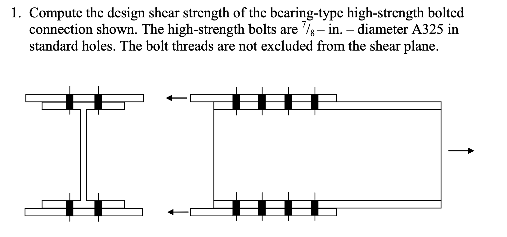 Solved 1. Compute the design shear strength of the | Chegg.com