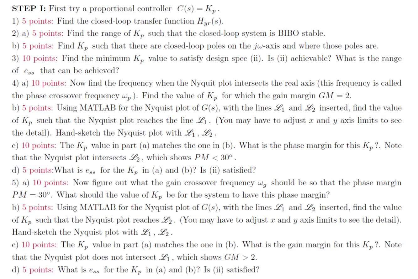 Solved *Control Systems. *Answer All Questions. Do Not Copy | Chegg.com