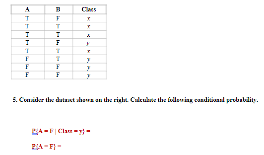 Solved 5. Consider the dataset shown on the right. Calculate | Chegg.com