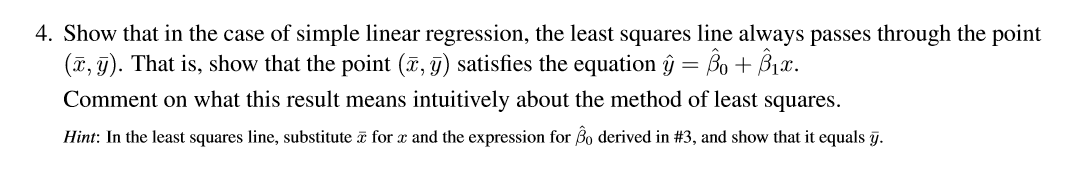 Solved 4. Show that in the case of simple linear regression, | Chegg.com