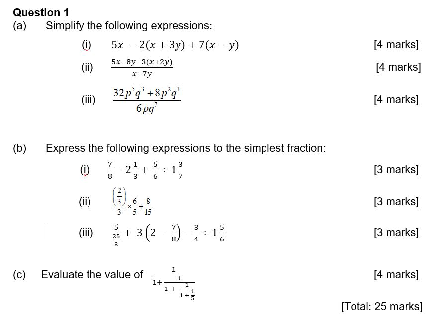 Solved Question 1 A Simplify The Following Expressions Chegg Com