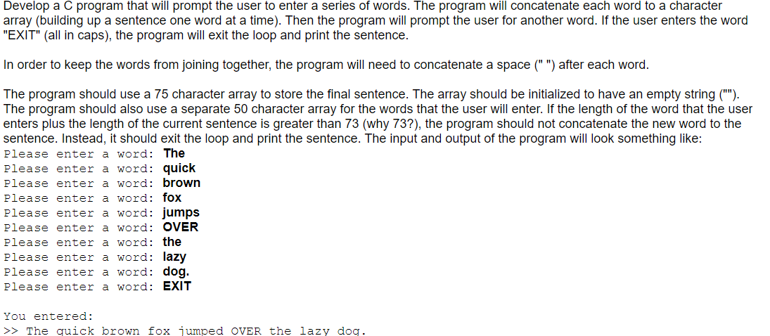 Solved Develop a C program that will prompt the user to | Chegg.com