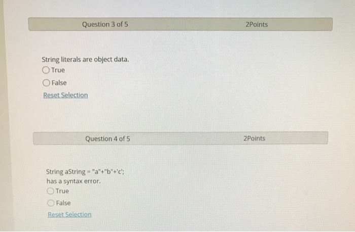 Solved Which of the following is the correct answer for: | Chegg.com