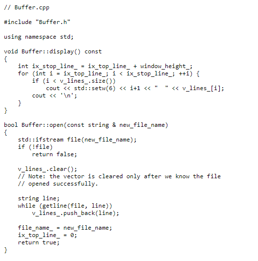 // Buffer.cpp #include "Buffer"h" using namespace | Chegg.com
