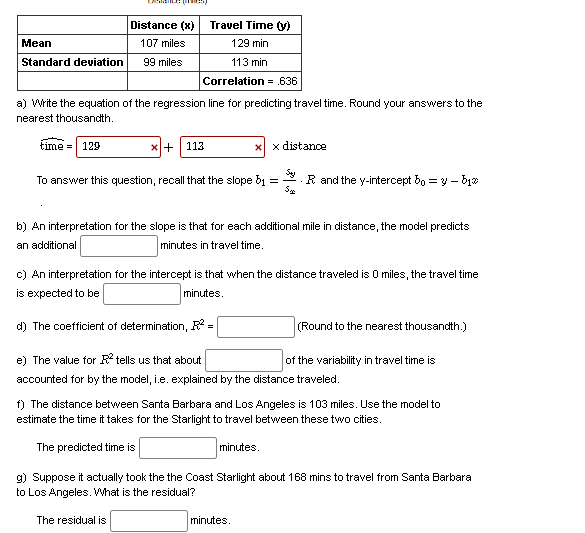 solved-a-write-the-equation-of-the-regression-line-for-chegg