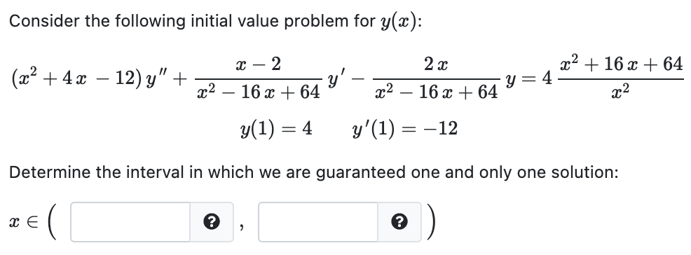 Solved Consider The Following Initial Value Problem For Chegg Com