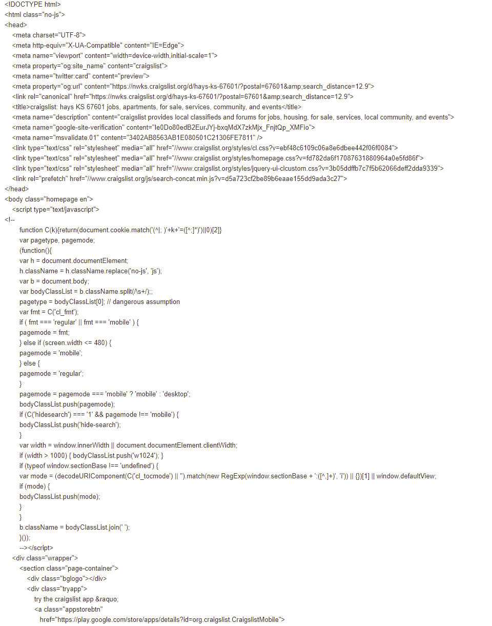 Solved craigslist hays KS 67601 jobs,