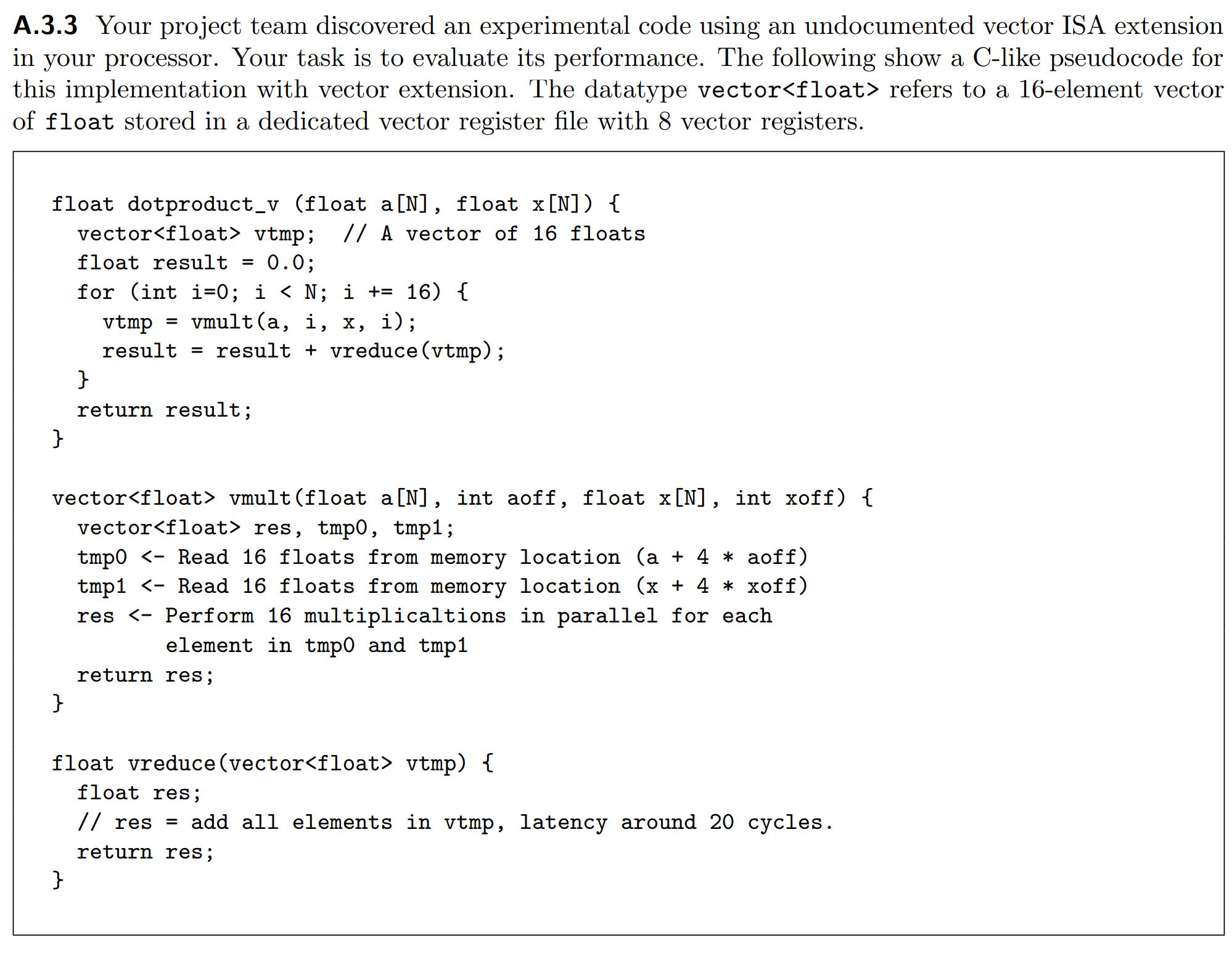 Solved A.3 Dot Products (Based on a previous final exam | Chegg.com