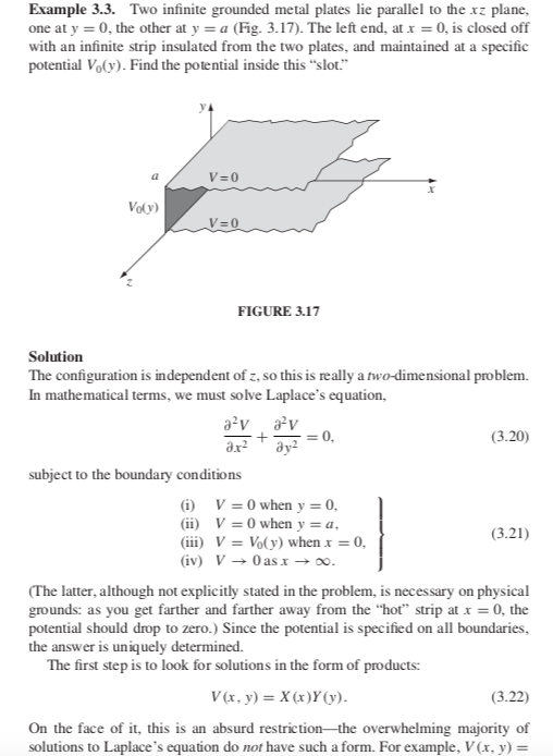 Solved For the 2-d separation of variables solution in | Chegg.com