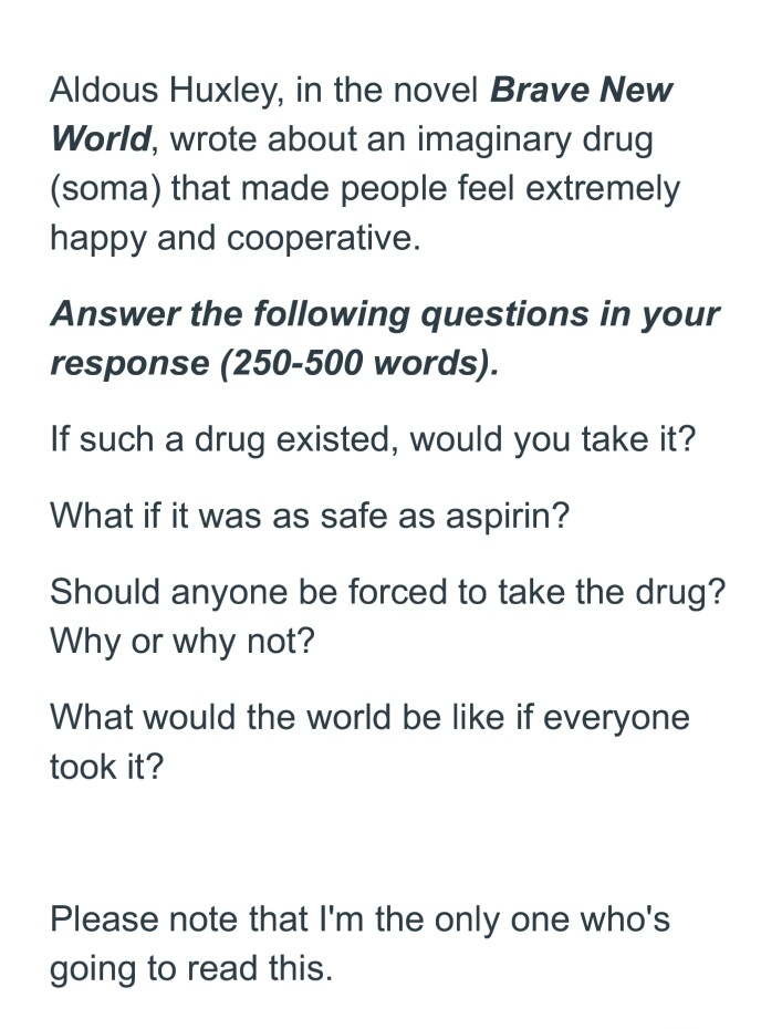 Brave New World Drug Crossword