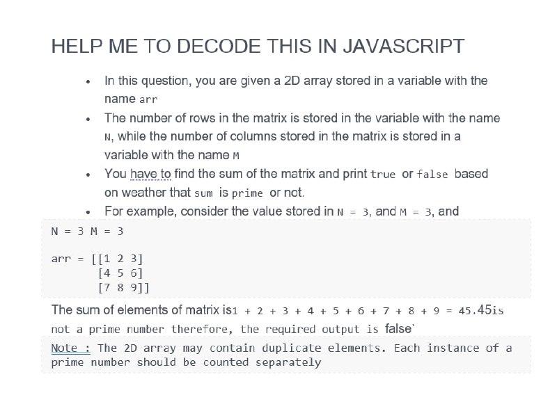 Solved HELP ME TO DECODE THIS IN JAVASCRIPT • In this | Chegg.com