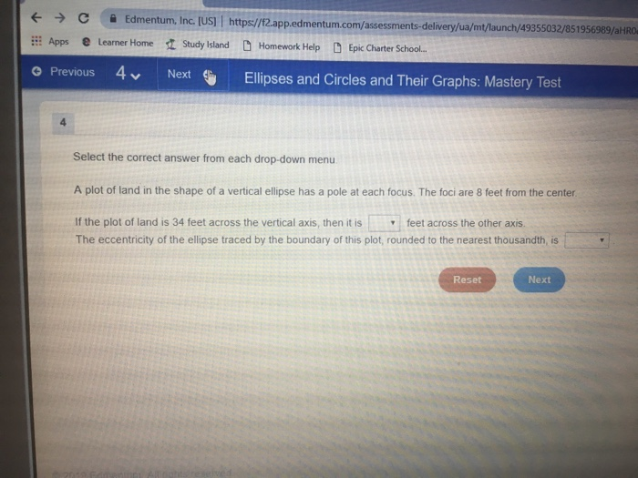 Solved ← → C Edmentum, Inc. [ Https/f2 | Chegg.com