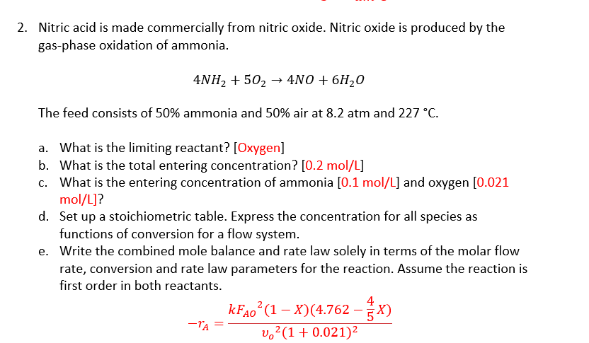 nitric acid no is made from the oxidation of nh3