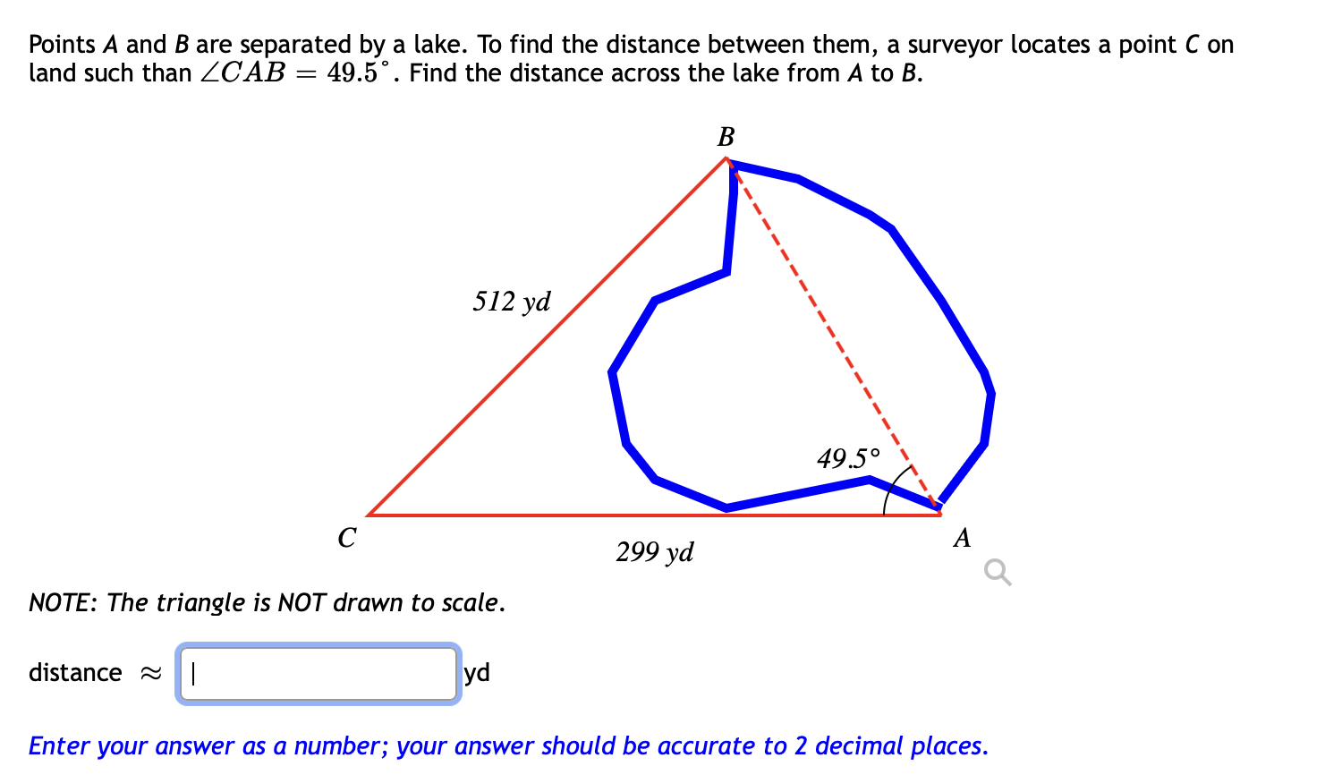 Solved Points A And B Are Separated By A Lake. To Find The | Chegg.com