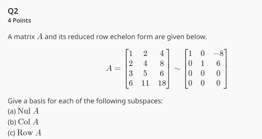 Solved Consider The Following Two Bases For The Vector Space | Chegg.com