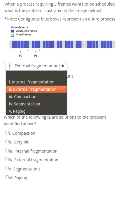 Solved When a process requiring 3 frames wants to be | Chegg.com