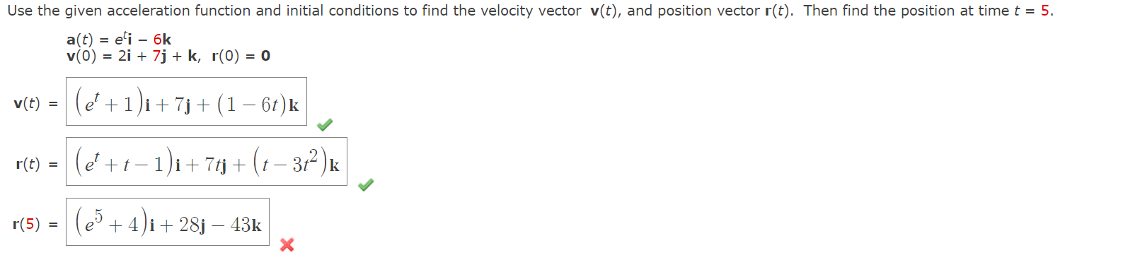 Solved Use the given acceleration function and find the | Chegg.com