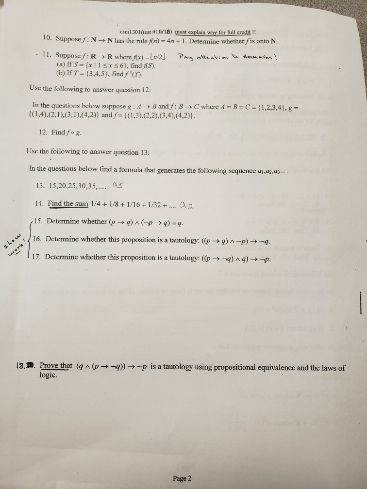 Solved csci 130 l test 1 fana n has the nule fon 4n chegg