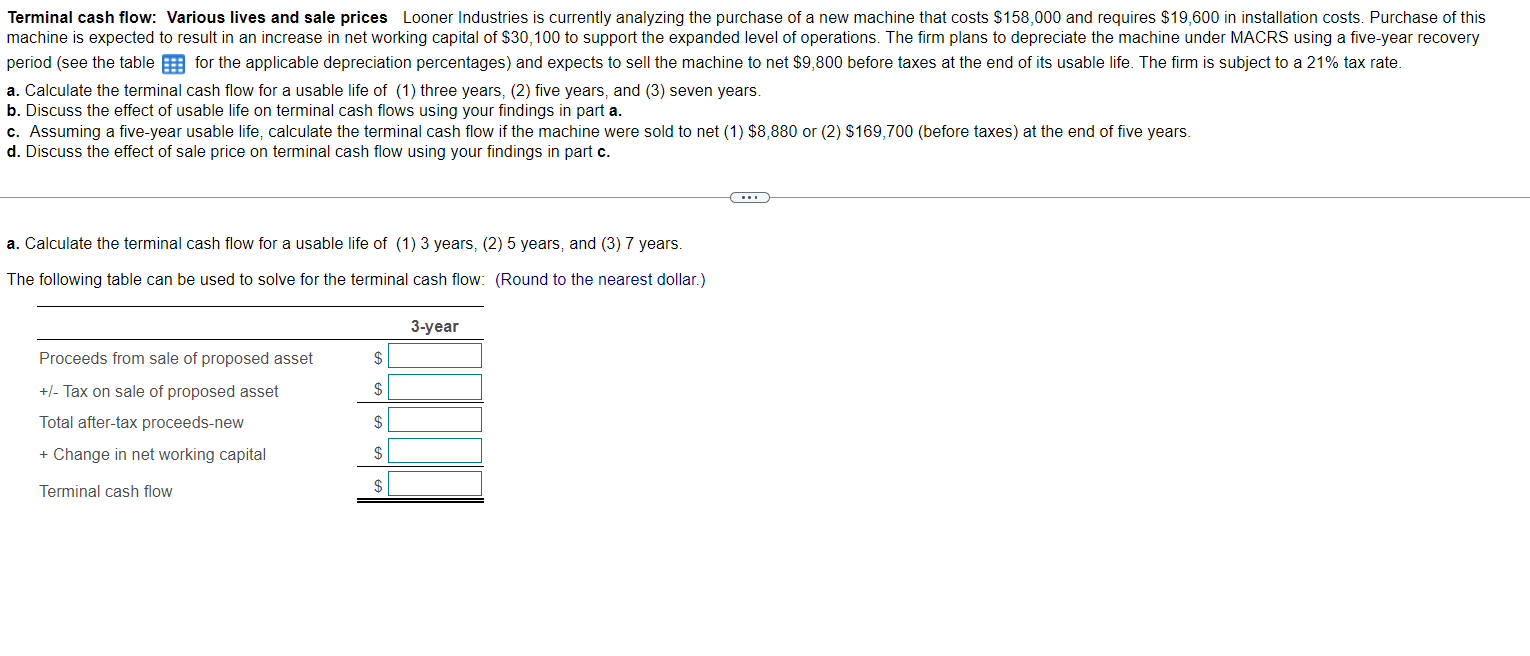 Solved Can you please help me solve all the parts in this | Chegg.com