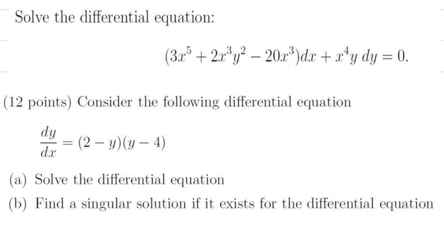 Solved Solve The Differential Equation 3 2 2xy2