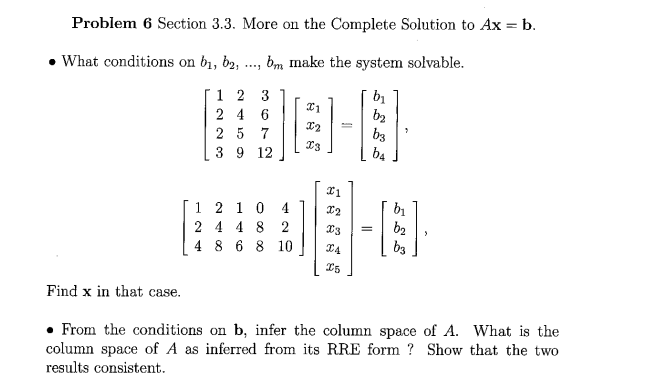Solved Problem 6 Section 3.3. More on the Complete Solution | Chegg.com