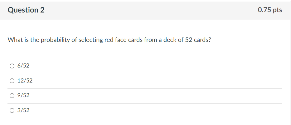 probability of red face cards in a deck