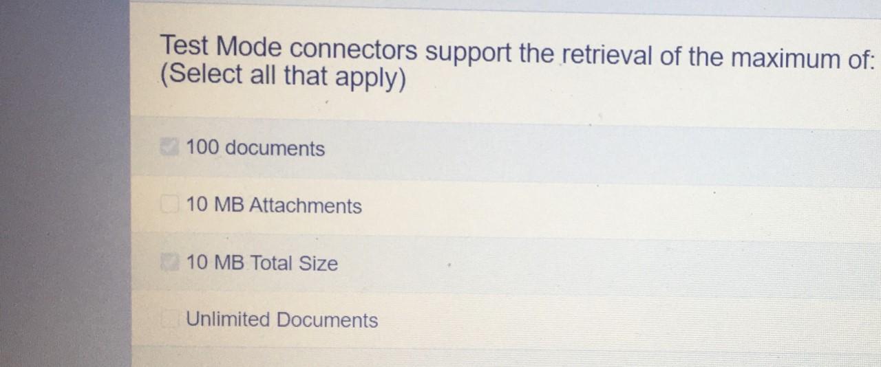 Solved Test Mode connectors support the retrieval of the | Chegg.com