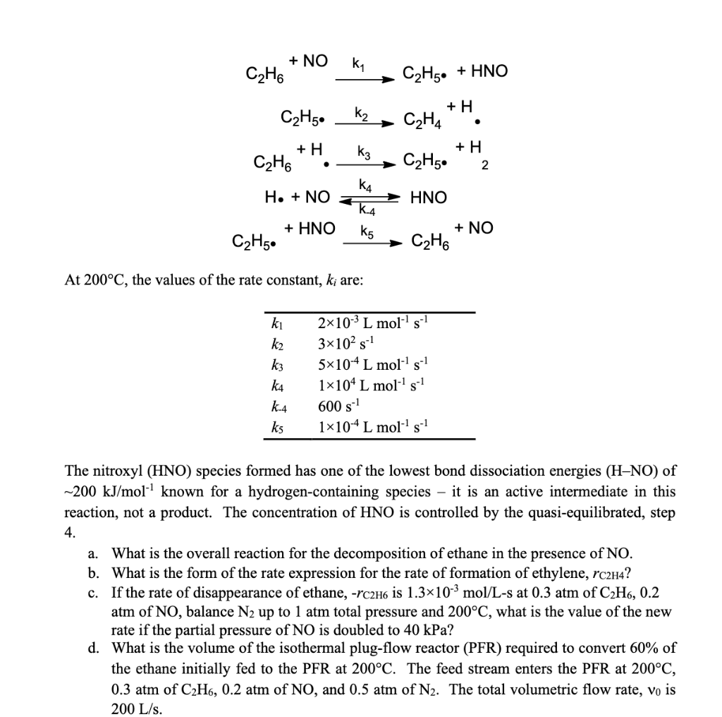 Solved 2. Former Exam Problem Nitric oxide (NO) has been