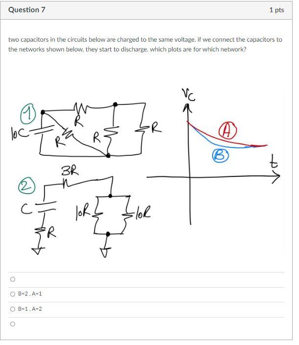 Solved Two Capacitors In The Circuits Below Are Charged To | Chegg.com