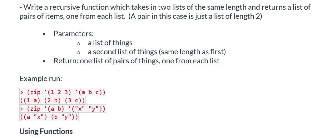 Solved write the following functions in Scheme. You may use | Chegg.com