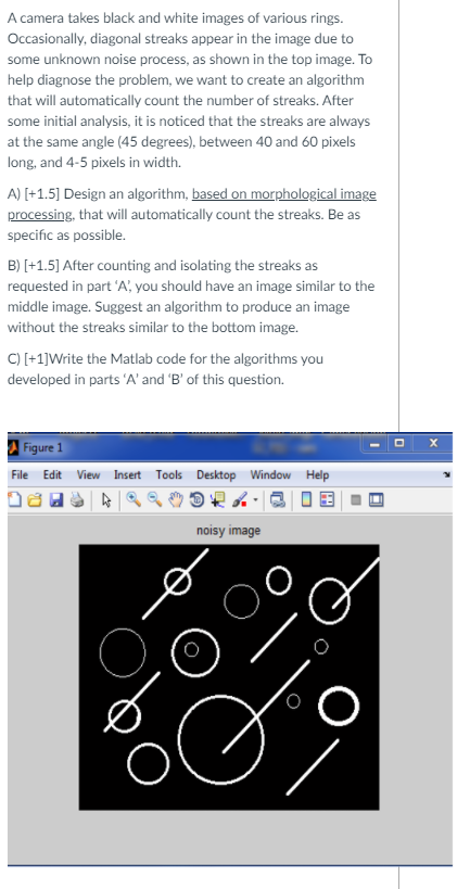 Solved A camera takes black and white images of various | Chegg.com