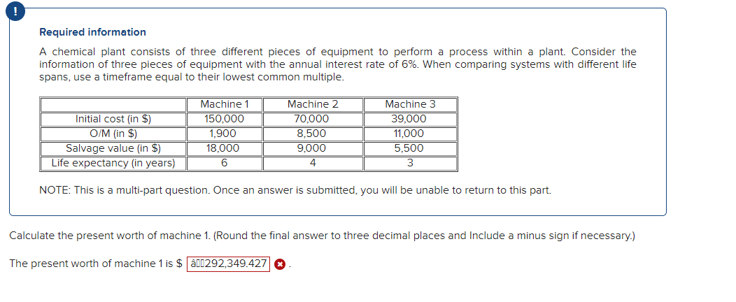 Solved Required information A chemical plant consists of | Chegg.com