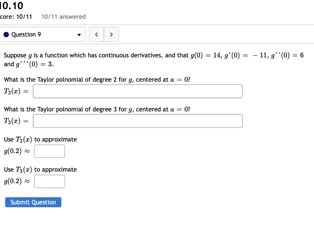 Solved 10.10 core: 10/11 10/11 answered Question 9 = | Chegg.com