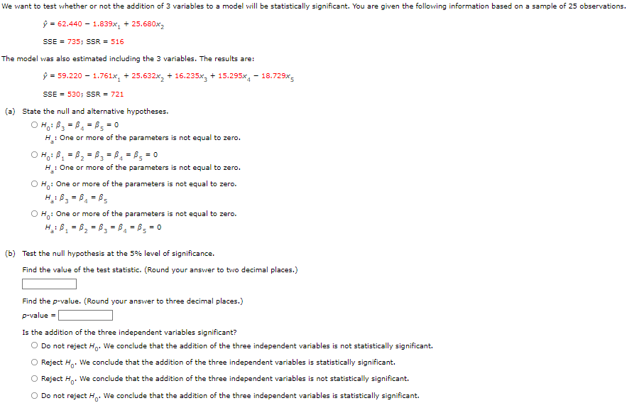Solved We want to test whether or not the addition of 3 | Chegg.com