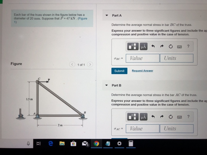 Solved Each bar of the truss shown in the figure below has a | Chegg.com
