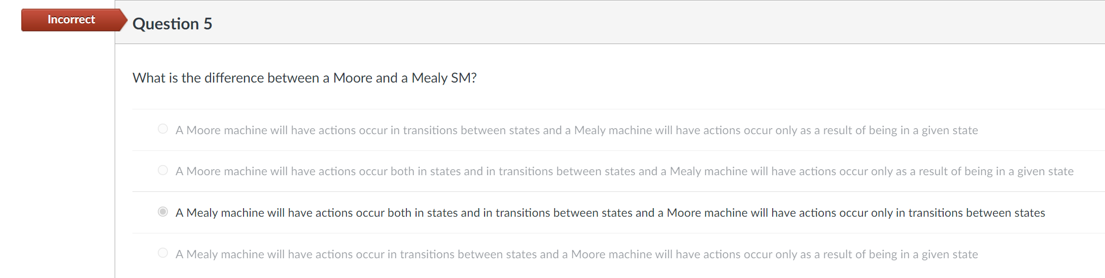 Solved What Is The Difference Between A Moore And A Mealy | Chegg.com